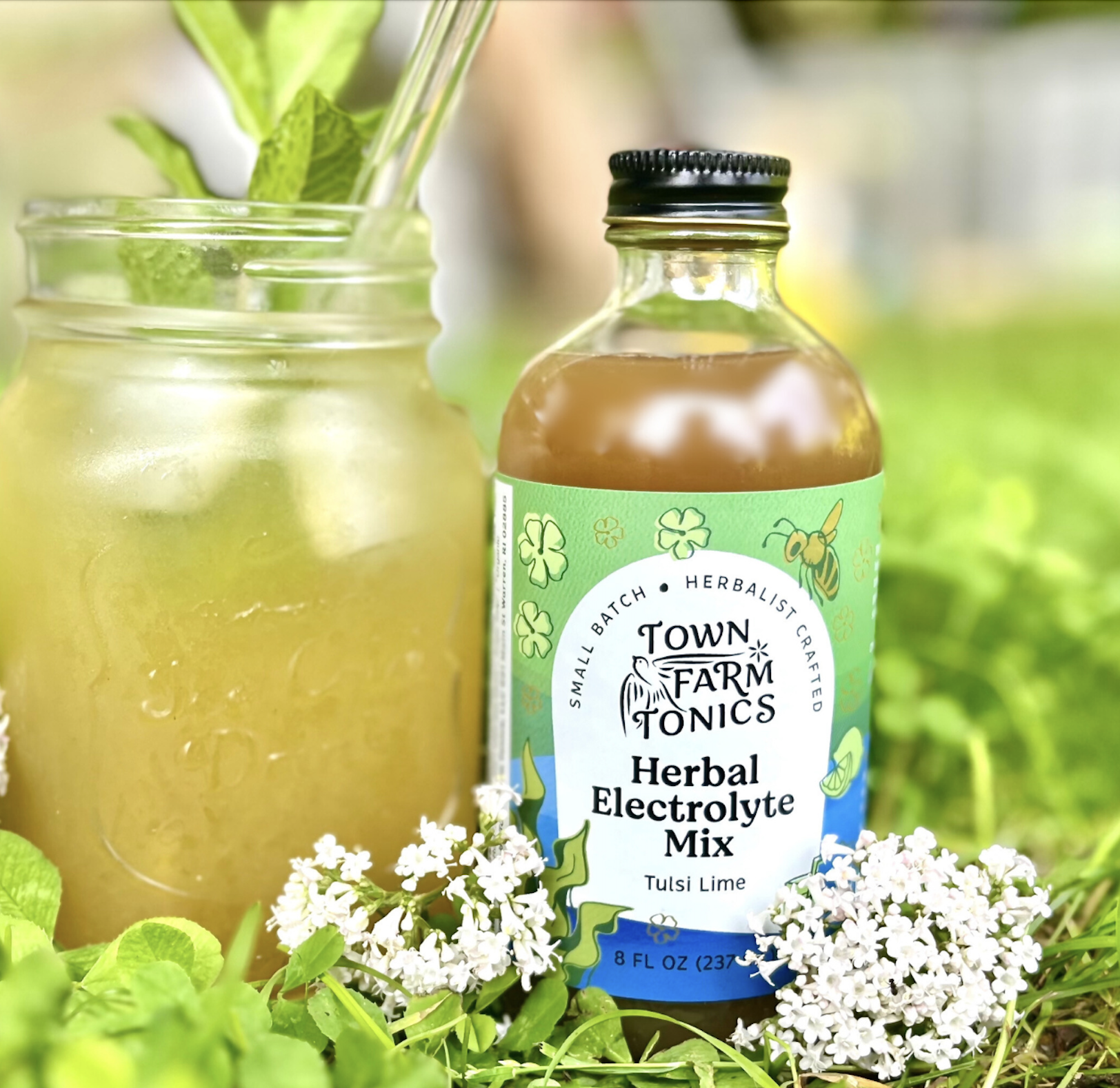 Town Farm Tonics — Herbal Electrolyte Mix — Tulsi Lime